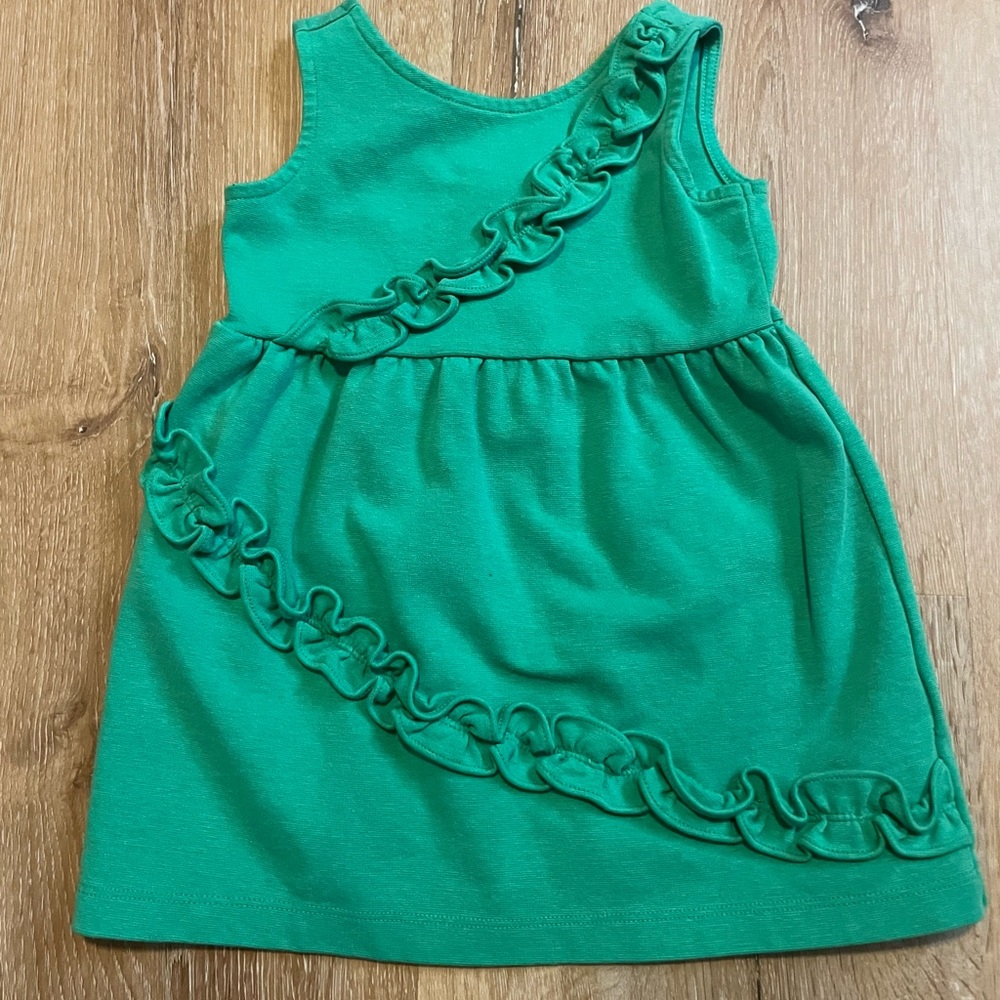 Janie and Jack | Girls green dress | 12-18 months